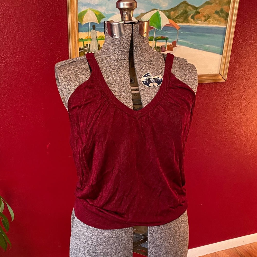 LAST CHANCE Drapey Shimmery Red Tank